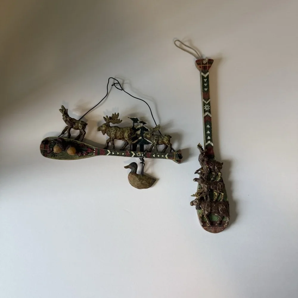 A Set of Decorative Folk Art Ornaments ‎ -rustic